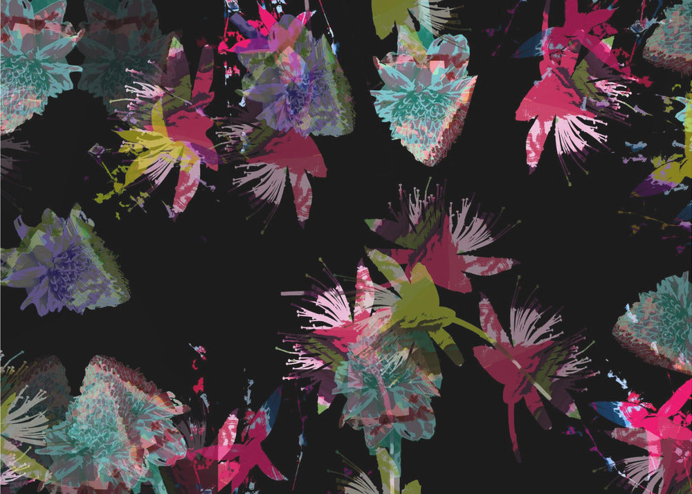 Neon Floral Mix | Poster