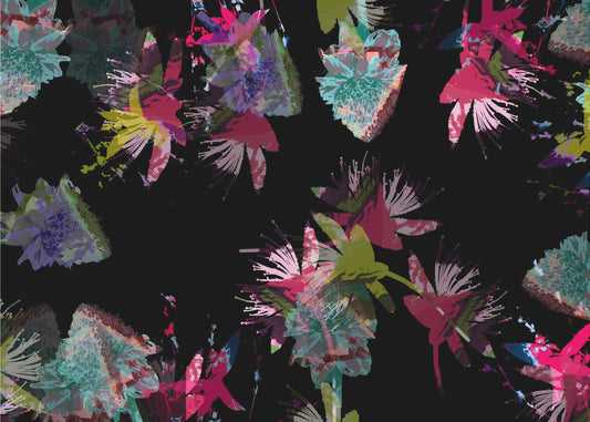 Neon Floral Mix | Poster