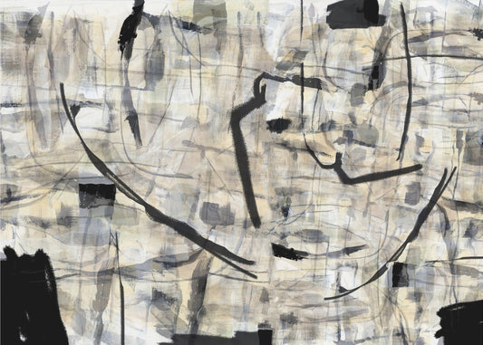 Black and White Textured Shapes 1 | Poster