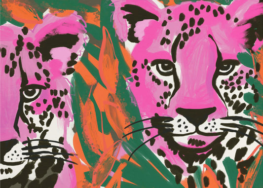 Pink Cheetah Duo | Poster