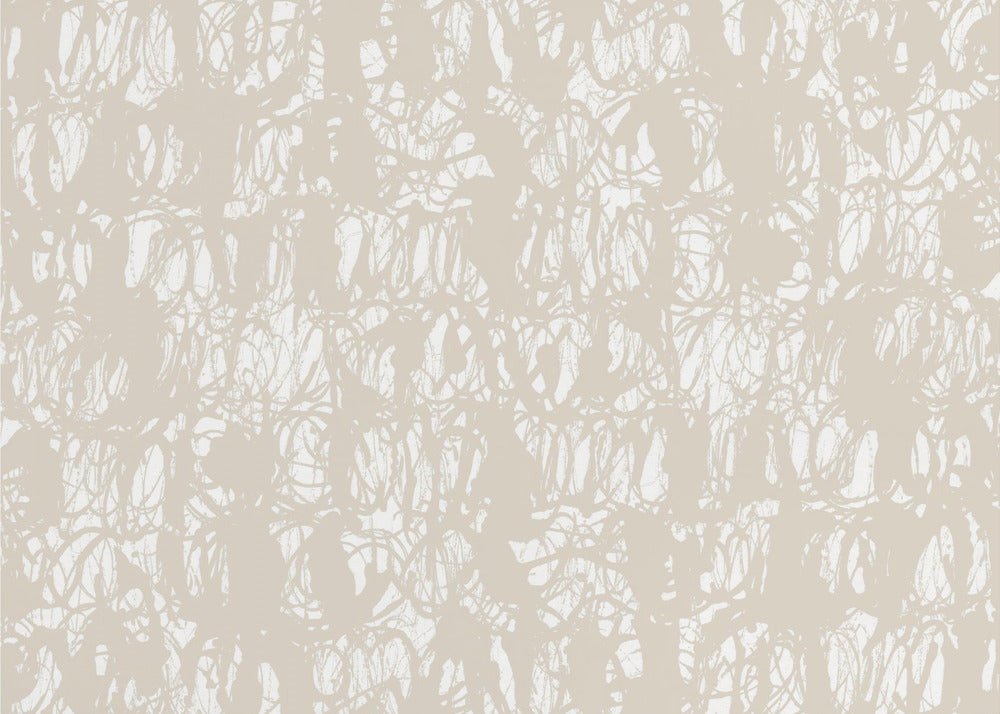 Abstract Ink Swirls Beige 1 | Canvas
