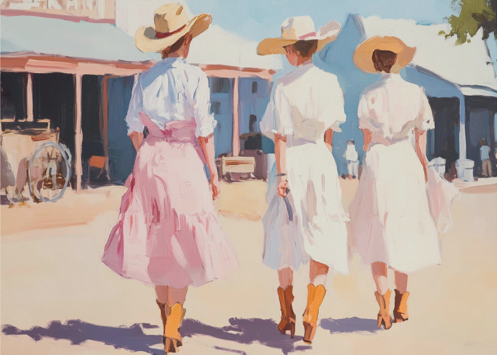 Retro Western Ladies | Poster