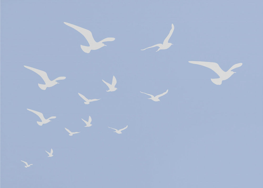 Seagulls Blue Background | Poster
