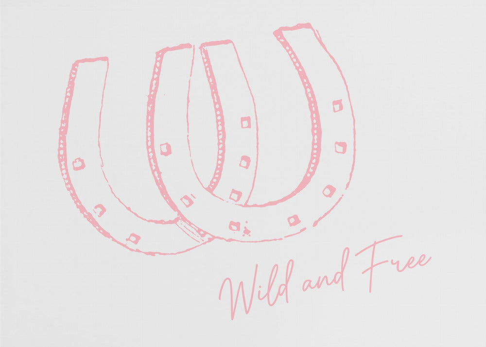 Horseshoe Wild and Free Pink | Poster