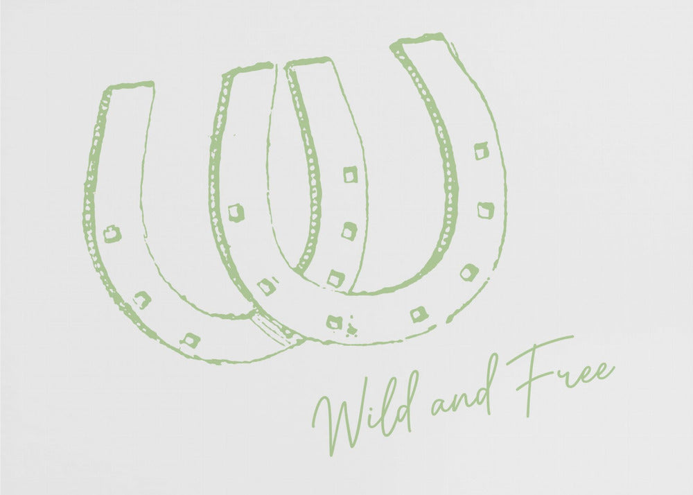 Horseshoe Wild and Free Sage Green | Poster