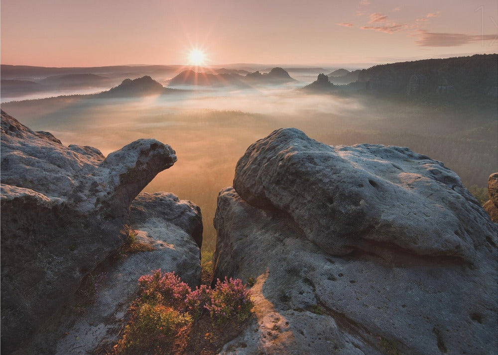 Sunrise on the rocks | Poster