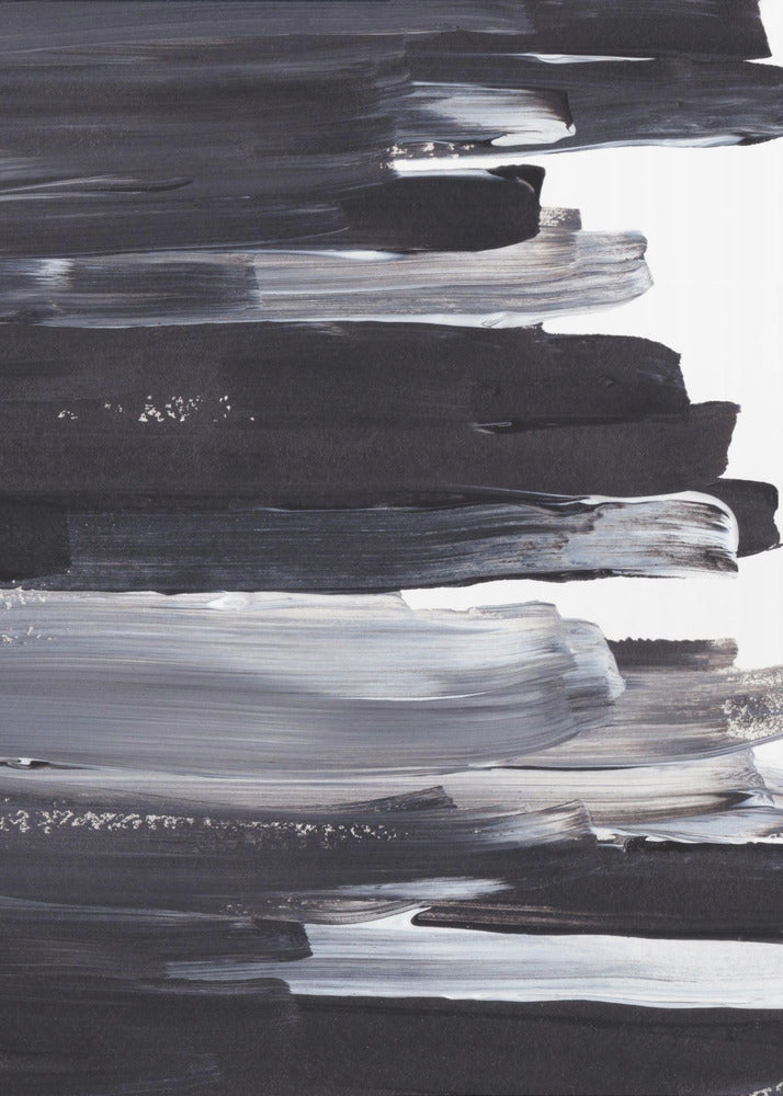 Monochrome Brushstrokes | Poster