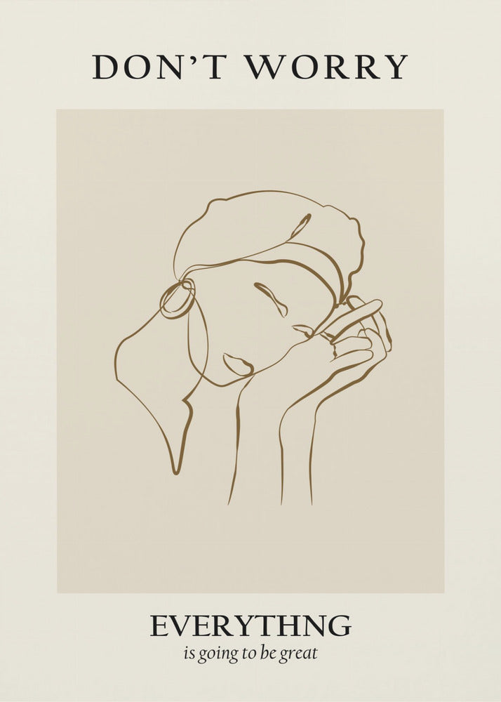 Modern line portrait | Poster