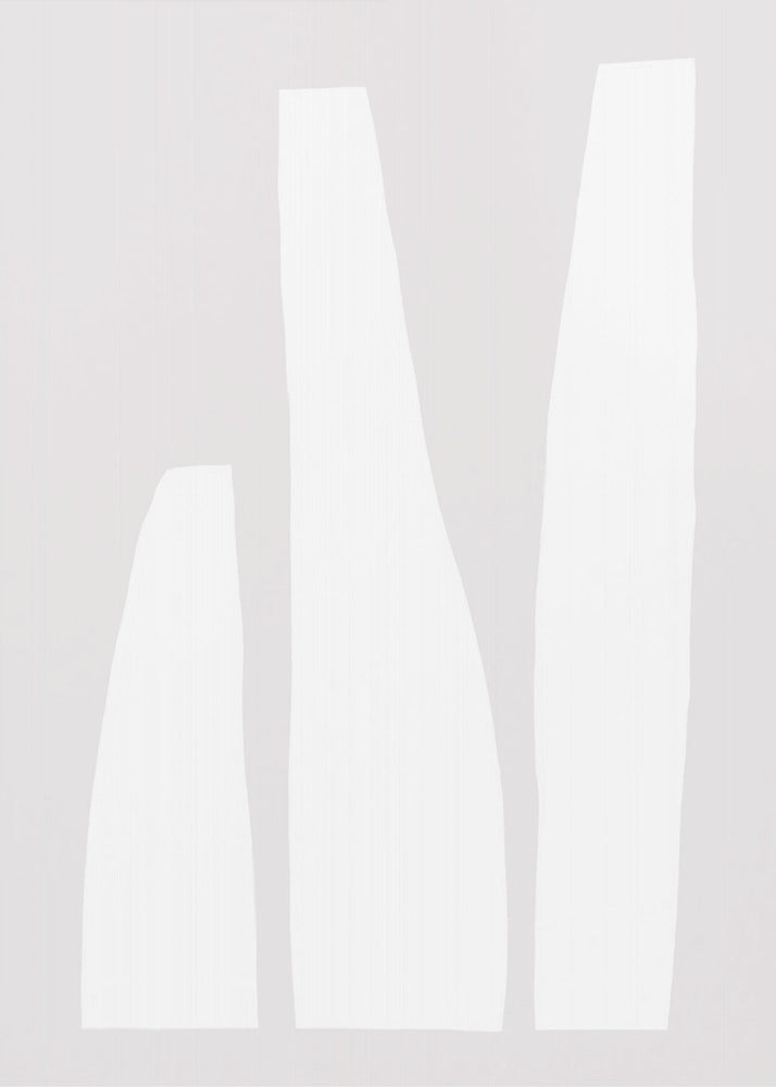 Minimalist White Shapes | Poster