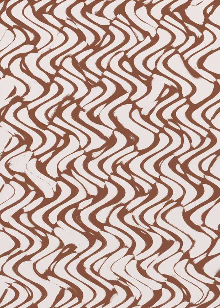 Wave of Mocha Lines | Canvas