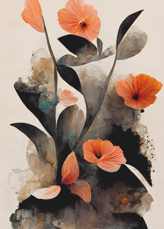 Coral Flowers | Canvas