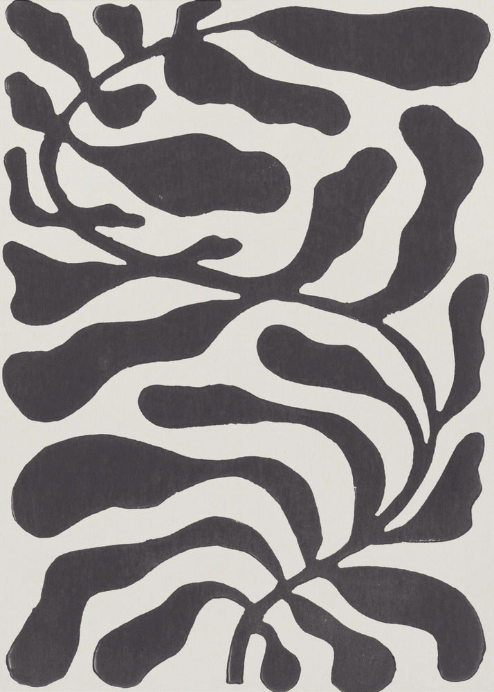 One Hundred-Leaved Plant #21 / Lino Print | Poster