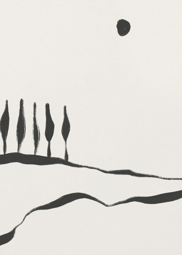 Minimal Line Landscape #1 | Poster