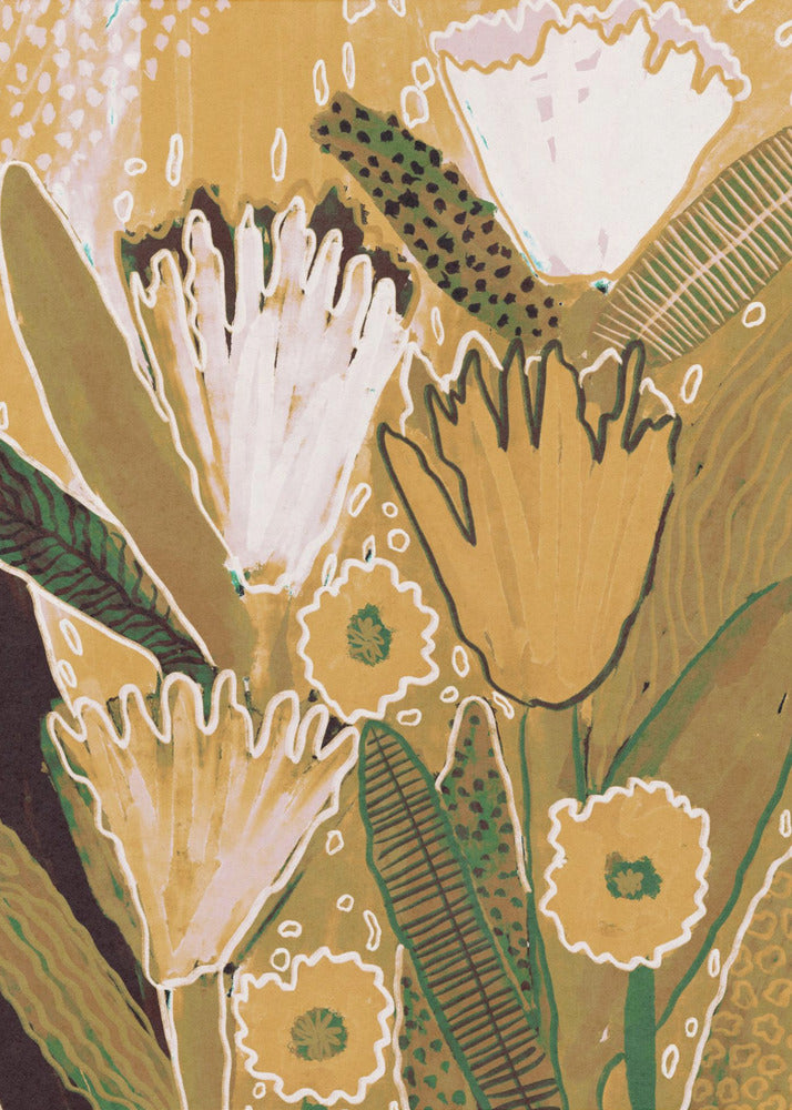Magic Wildflowers / Yellow & Green | Poster