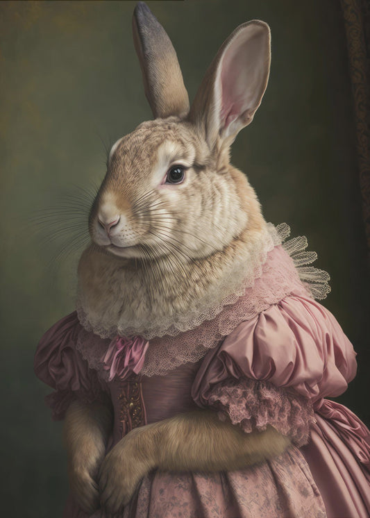 Regal Rabbit Lady | Poster