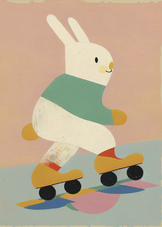 Bunny on Skates | Poster