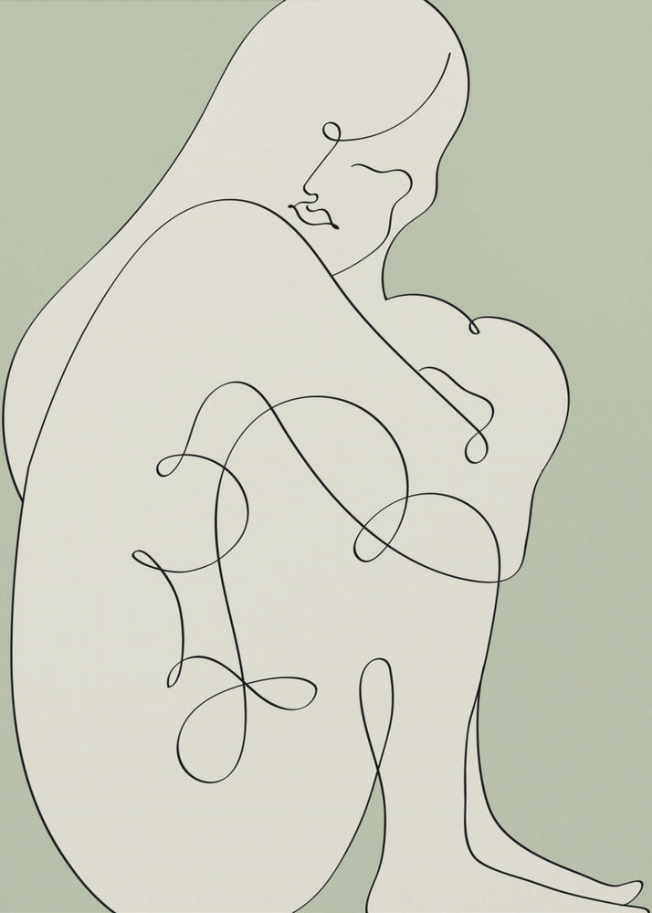 Sitting Woman Green | Poster