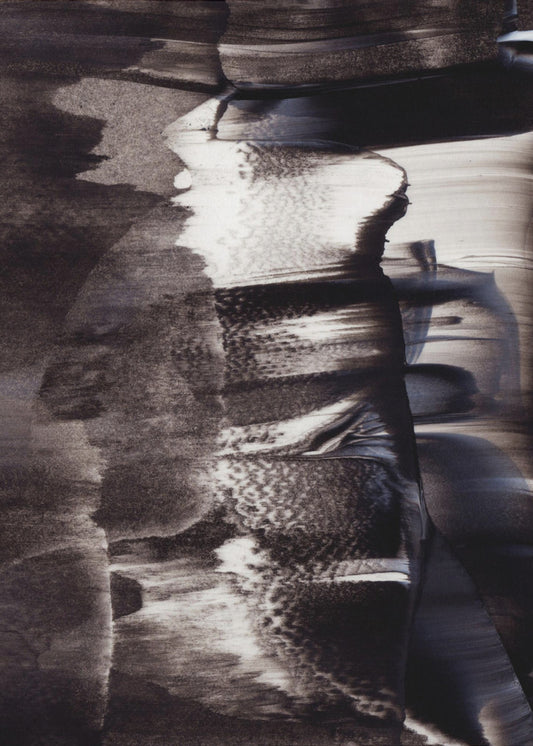 Monochrome Textures And Fluid Brushstrokes | Poster