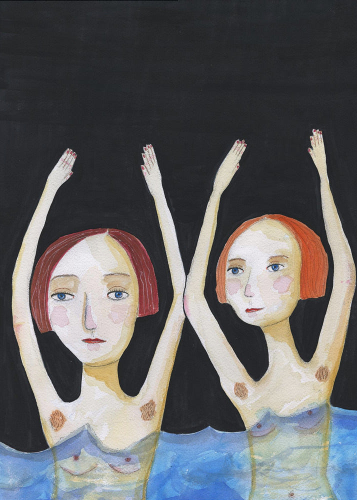 Swimming Girls | Canvas