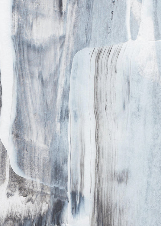 Black And White Brushstrokes | Poster