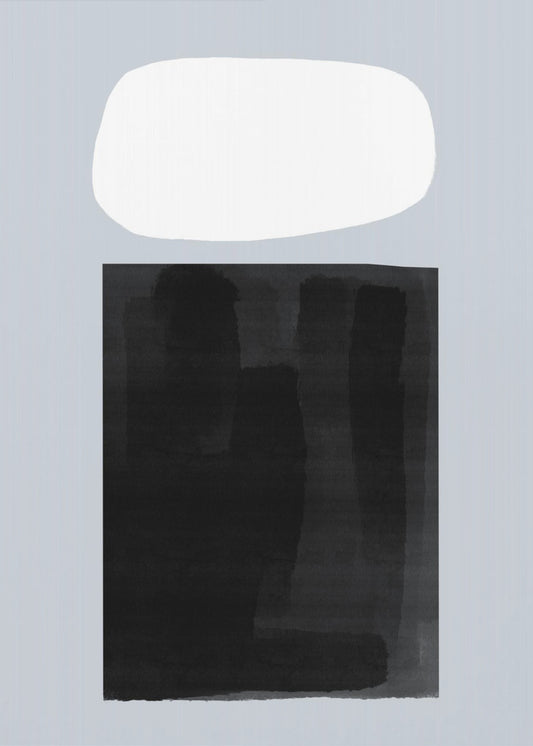 Black Rectangle Beneath A White Oval | Poster