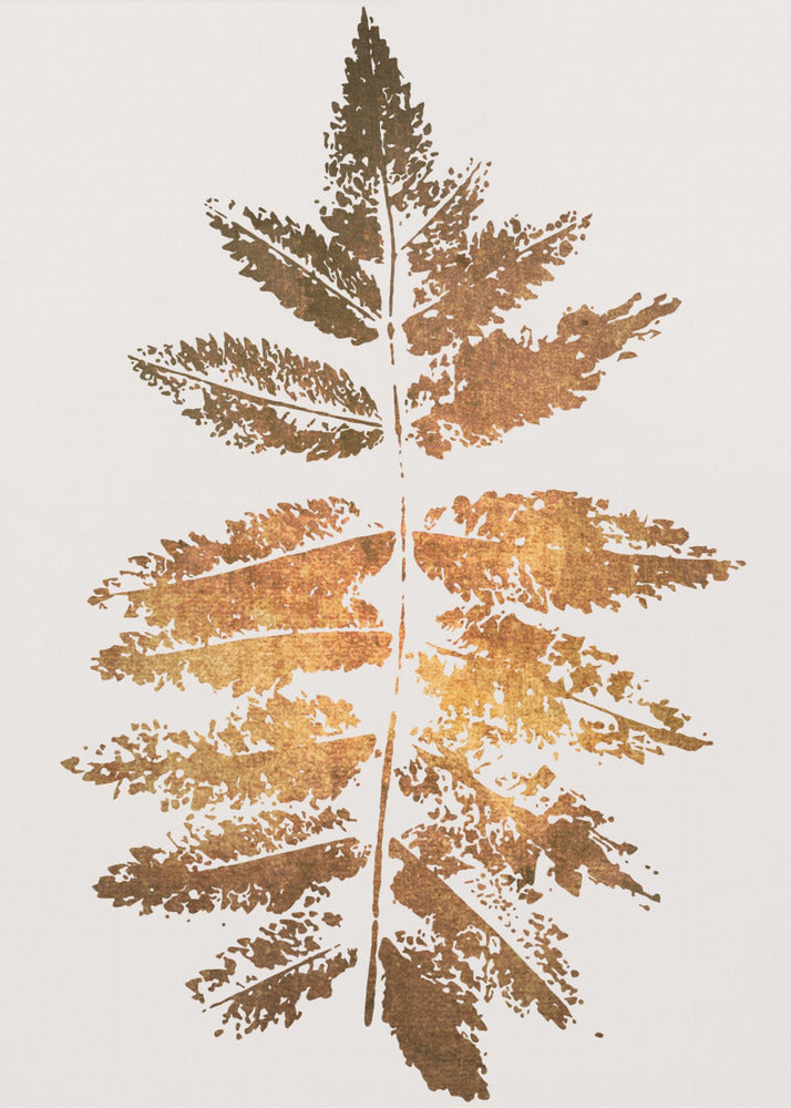 Oak Leaf Print Gold | Canvas