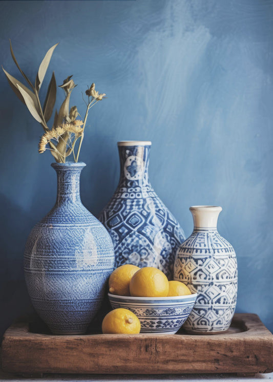 Blue Harmony Still Life | Poster