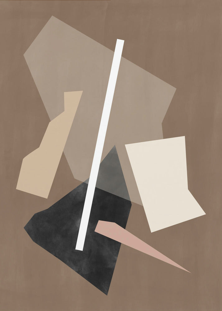Brown Paper Cuts Painting | Canvas
