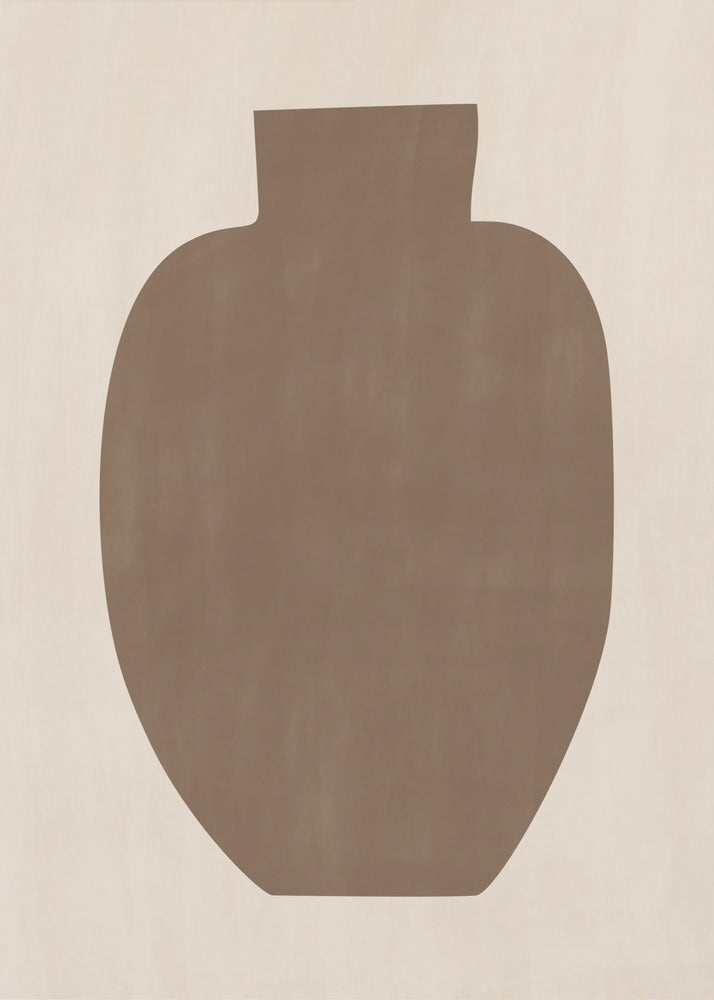 Brown Silhouette of a Vase | Poster