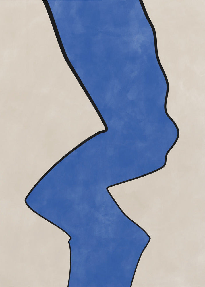 Bold Blue Contour | Poster