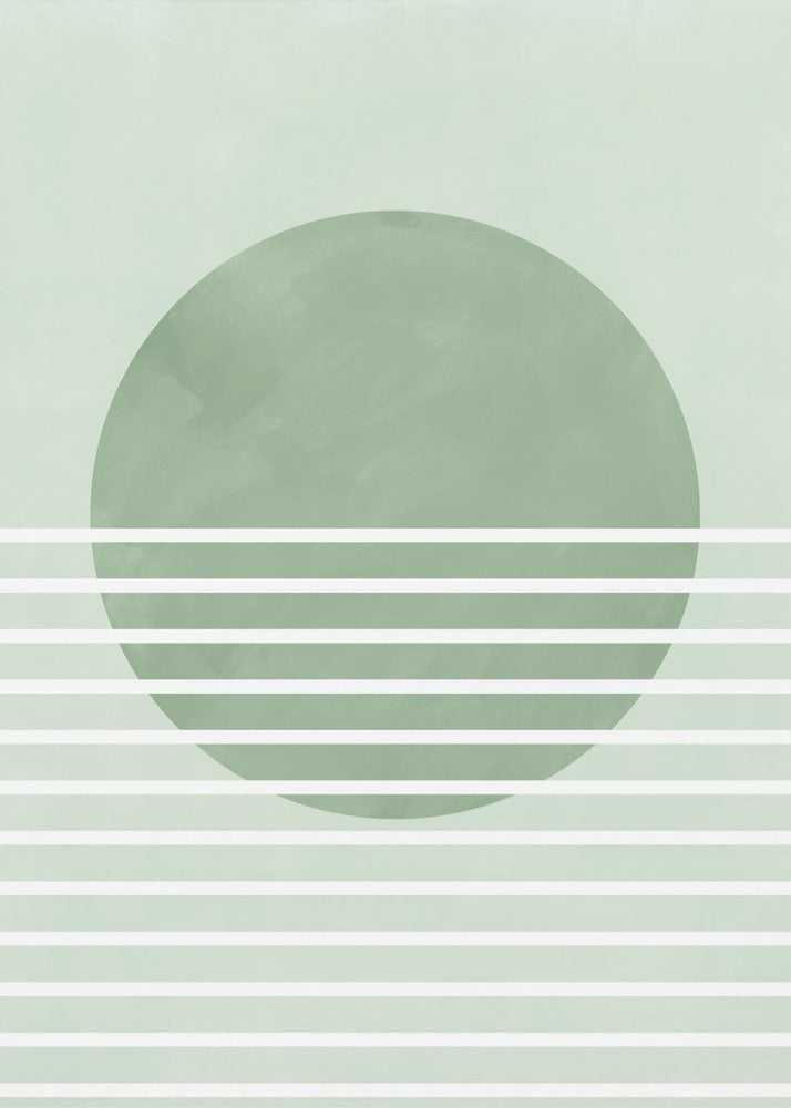 Green Horizon Lines | Poster