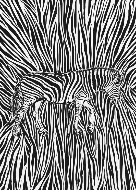 African Zebra striped camouflage | Poster