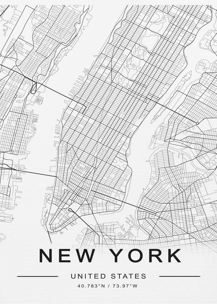 New York Map | Canvas