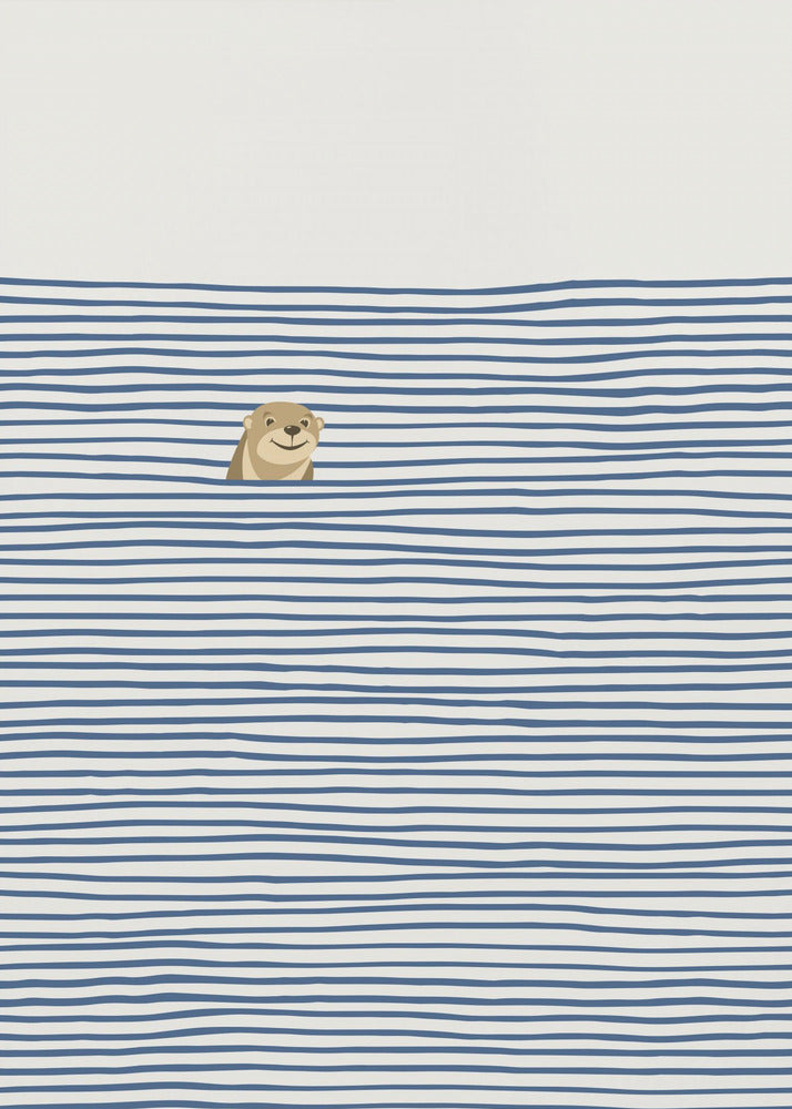 Otter in the Waves | Canvas