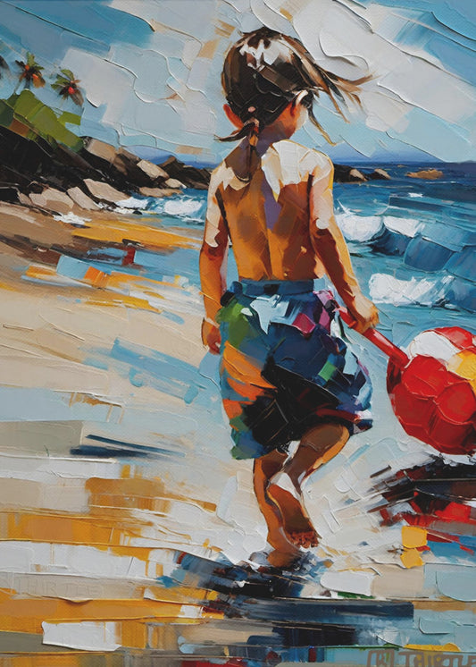 Boy On The Beach | Canvas