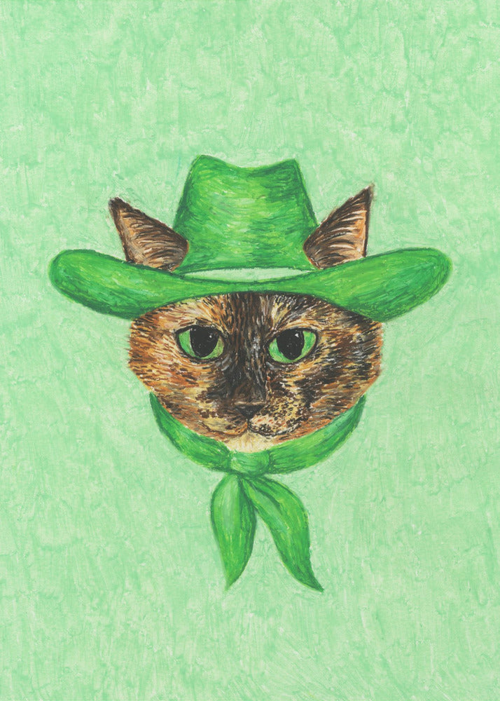 Tilly The Cowgirl Tortie Cat | Poster
