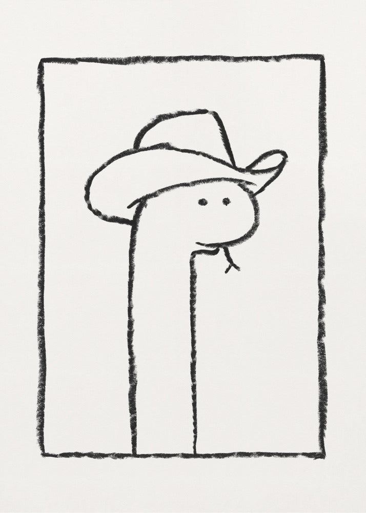 Squiggles the Snake In a Stetson | Poster