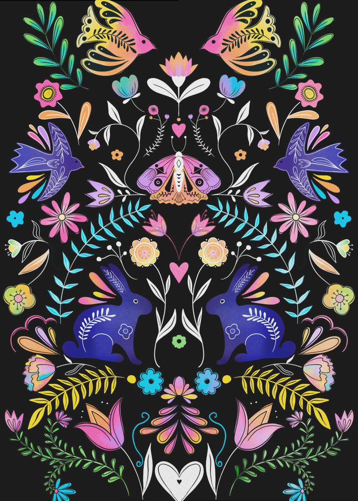 Colorful Folk Art Illustration | Poster