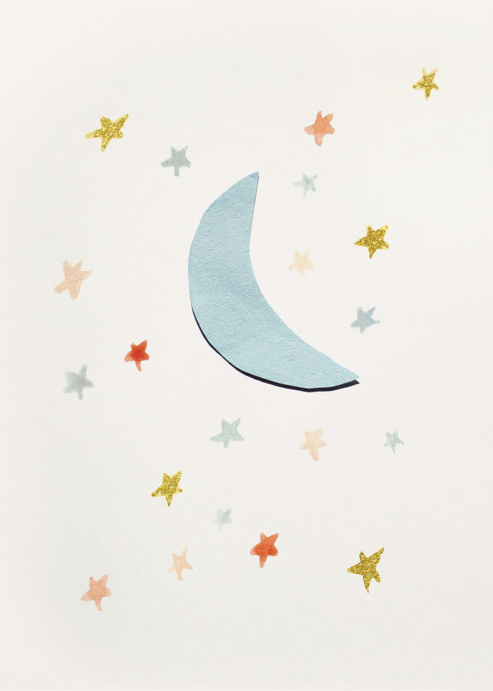 Moon & Stars | Canvas