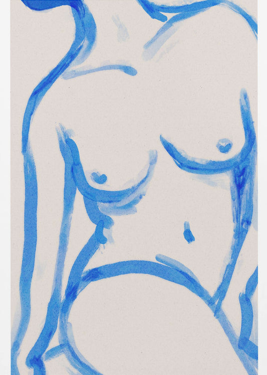 Blue Contour Nude | Poster
