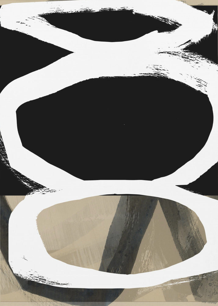 Bold Black On White No4 | Canvas