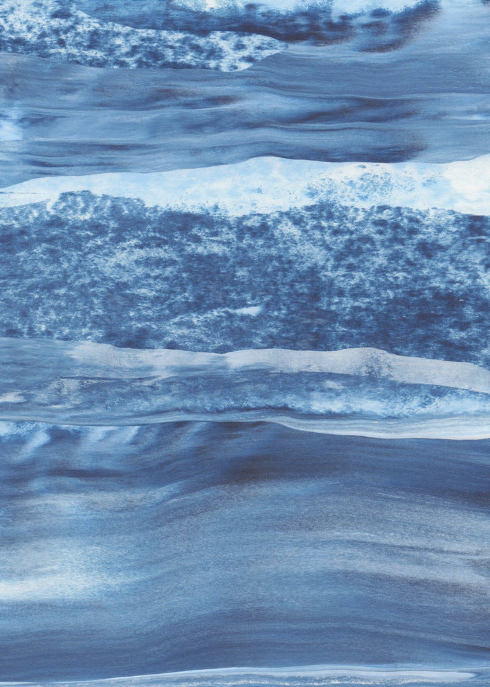 Blue Texture Flowing Vertical Lines | Poster