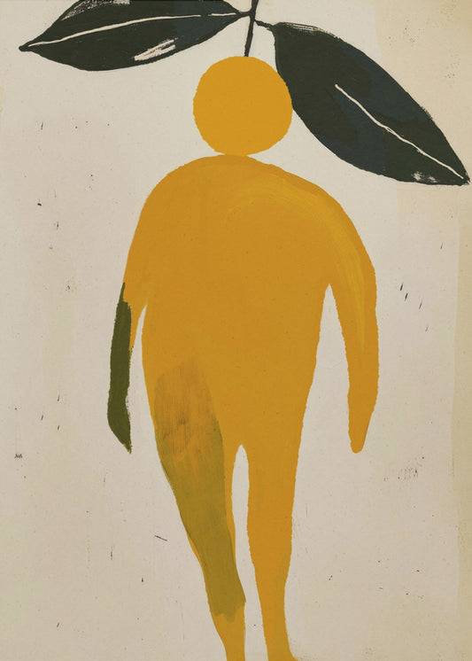 Orange Leaf Figure | Poster