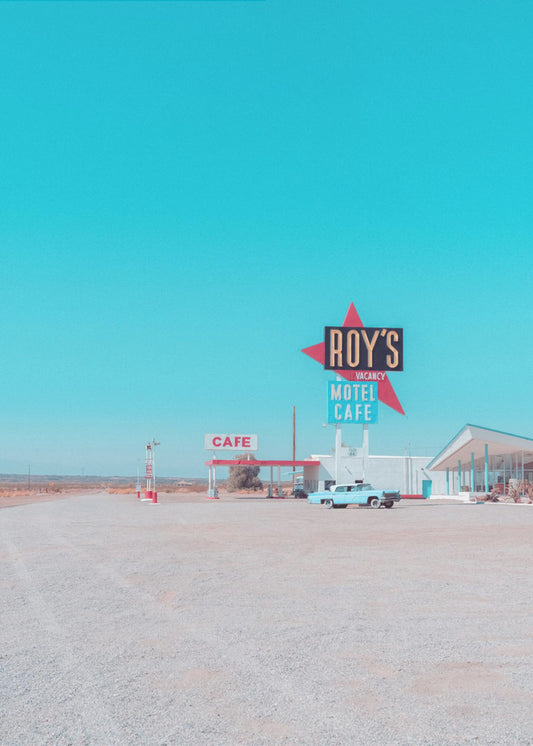 Roy's Motel Cafe Vintage Sign | Canvas