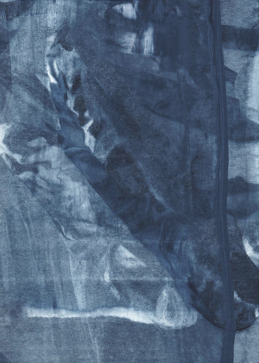 Blue Texture Flowing Vertical Lines | Poster