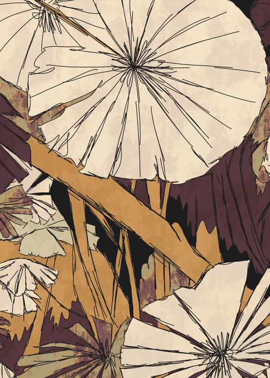 Tropical Gold Plants | Canvas