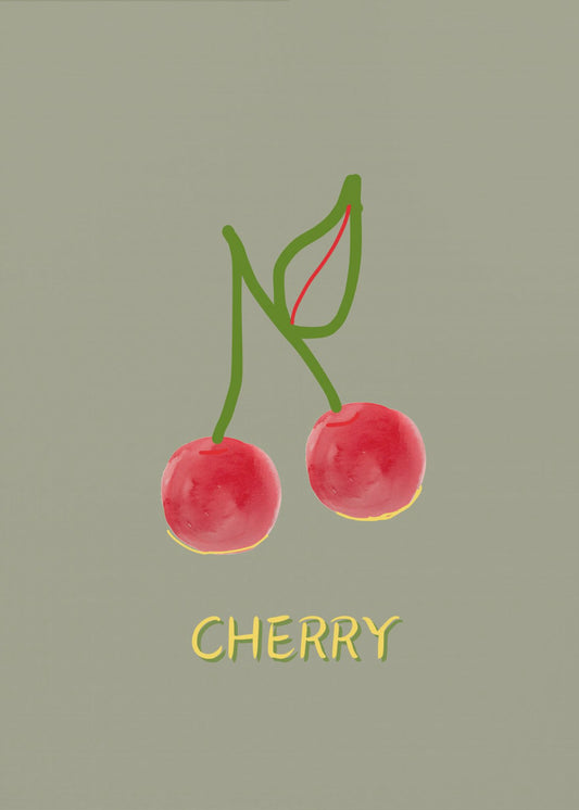 Cherry in Green | Canvas