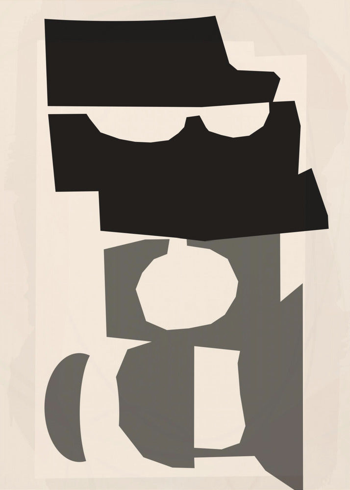 Black and White Cut Out Shapes 2 | Poster