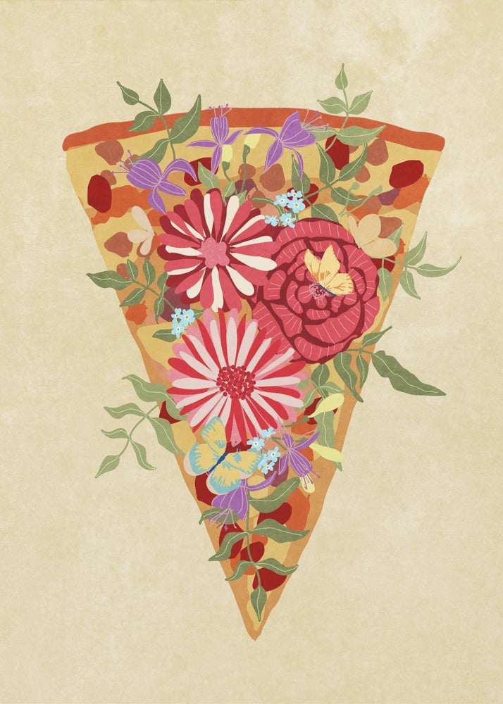 Slice of flower pizza | Canvas