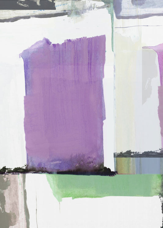 Aqua Blue Abstract On White 4 | Canvas